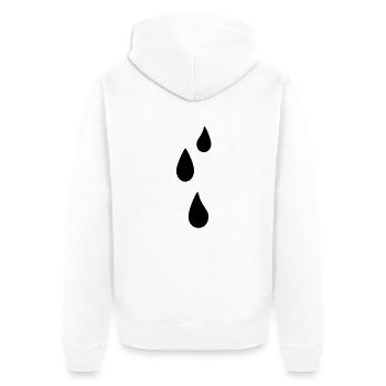 drops__f1 - Unisex Premium Bio Zip Hoodie - Weiß - Hinten - Thijin (182cm)