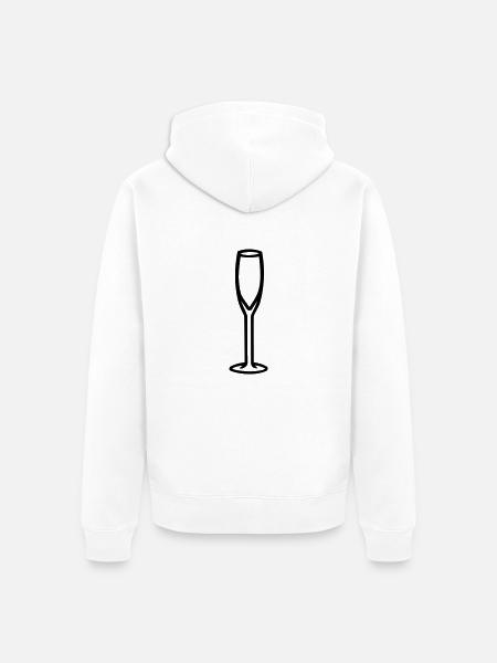 sektglas - Unisex Premium Bio Zip Hoodie - Weiß