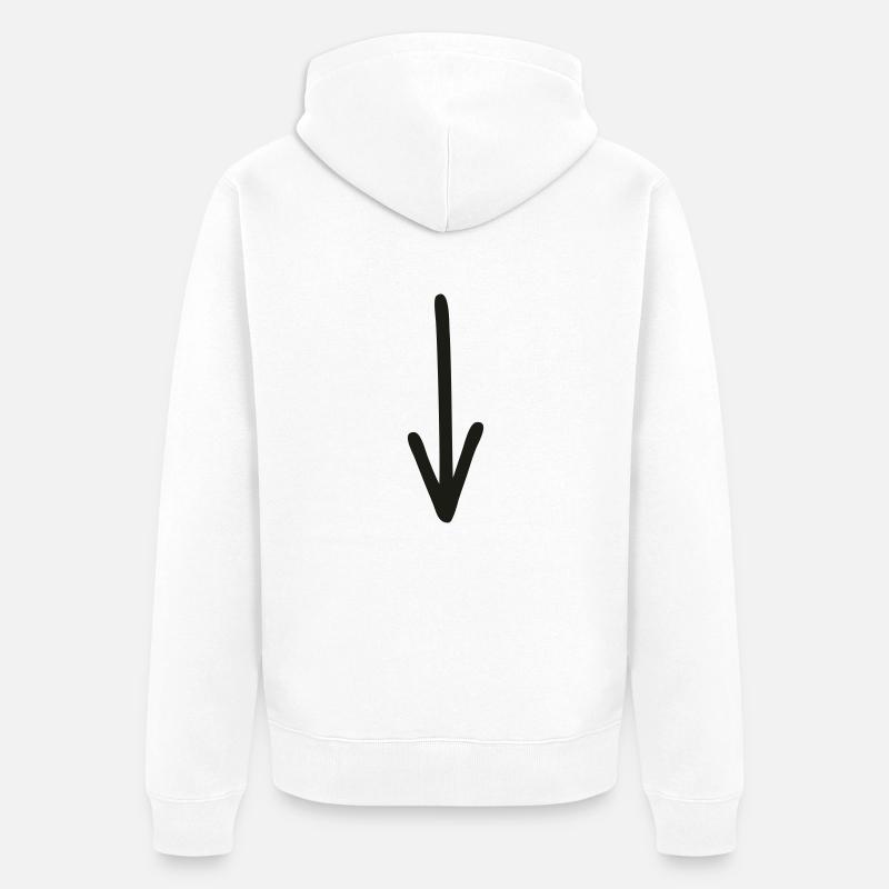 flèche - Veste à capuche bio Premium Unisexe - blanc
