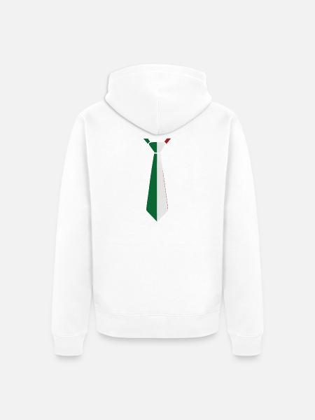 Cravate Italie – Conception du drapeau - Veste à capuche bio Premium Unisexe - blanc