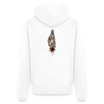 Wunderbare Darstellung von Sonne und Mond - Unisex Premium Bio Zip Hoodie - Weiß - Hinten - Thijin (182cm)