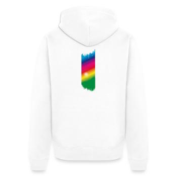 Color Spectrum - Rainbow - Unisex Premium Organic Zip Hoodie - white - Back - Thijin (182cm)