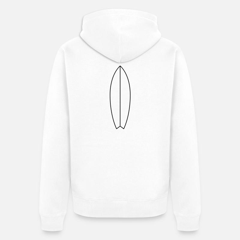 Planche de surf - Veste à capuche bio Premium Unisexe - blanc