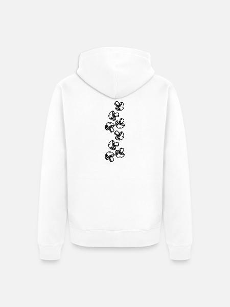 Pilze Design - Unisex Premium Bio Zip Hoodie - Weiß
