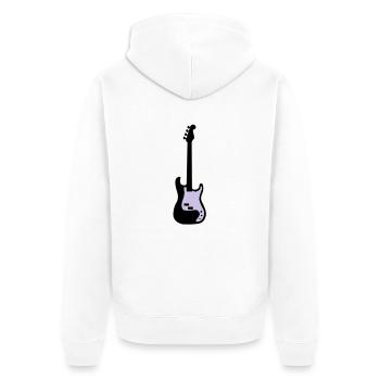 bass - Unisex Premium Bio Zip Hoodie - Weiß - Hinten - Thijin (182cm)
