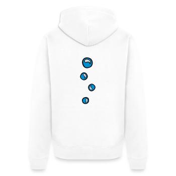 bulle de savon bille balle boule - Veste à capuche bio Premium Unisexe - blanc - Dos - Thijin (182cm)