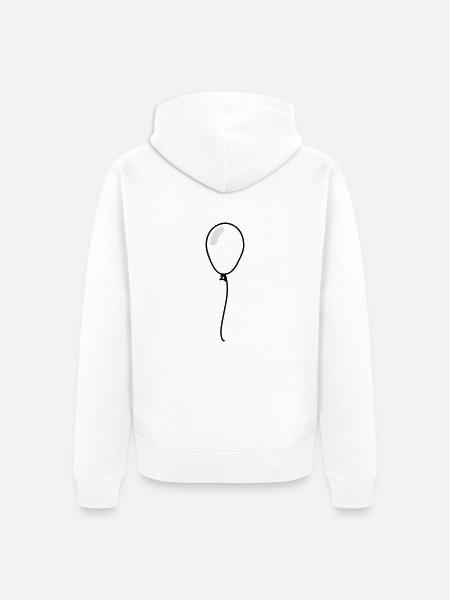 Luftballon - Unisex Premium Bio Zip Hoodie - Weiß