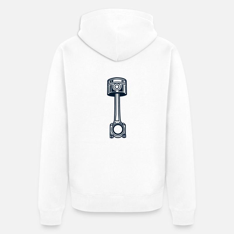 Piston avec bielle - Veste à capuche bio Premium Unisexe - blanc