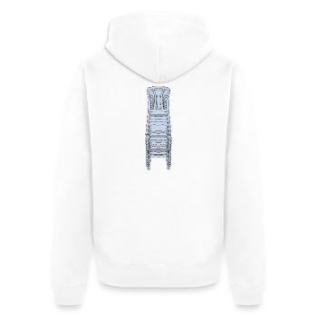 Chaises monoblocs en plastique empilées - Veste à capuche bio Premium Unisexe - blanc - Dos - Thijin (182cm)