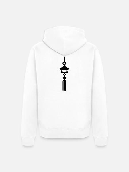 Japanischer Klang - Unisex Premium Bio Zip Hoodie - Weiß