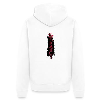 st.pauli - Unisex Premium Organic Zip Hoodie - white - Back - Thijin (182cm)
