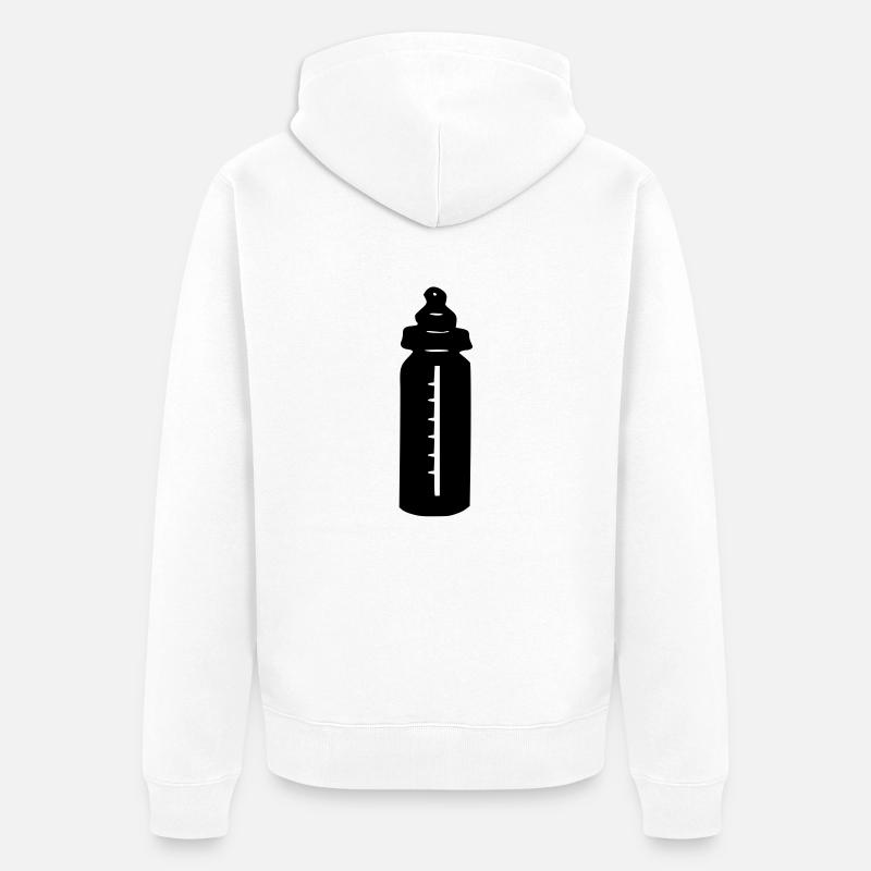baby_milch_flasche_flaeschchen - Veste à capuche bio Premium Unisexe - blanc