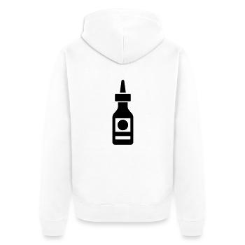 Nasal spray - Unisex Premium Organic Zip Hoodie - white - Back - Thijin (182cm)