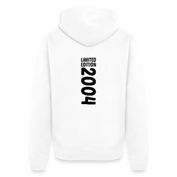 18th Birthday Young Girls 18 years 2004 retro - Unisex Premium Organic Zip Hoodie - white - Back - Thijin (182cm)