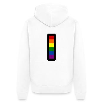 Lgbtq flagge - Unisex Premium Bio Zip Hoodie - Weiß - Hinten - Thijin (182cm)
