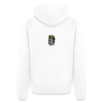 Rasta Cat Coffee Weed Repeat - Veste à capuche bio Premium Unisexe - blanc - Dos - Thijin (182cm)