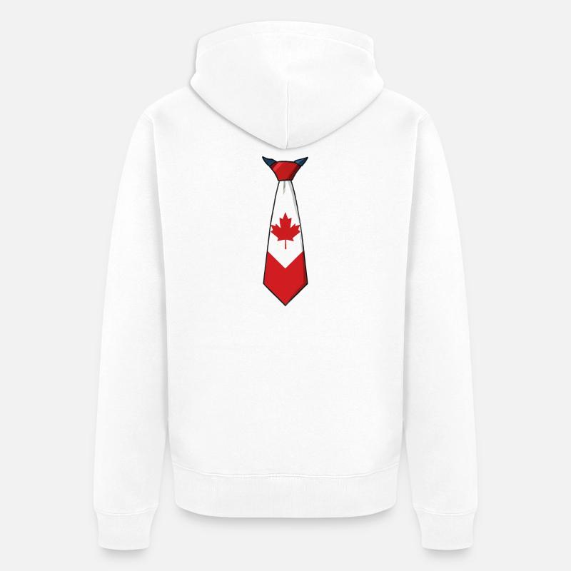 Cravate Canada – Drapeau - Veste à capuche bio Premium Unisexe - blanc