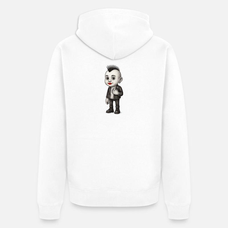 Enfant Punker - Veste à capuche bio Premium Unisexe - blanc