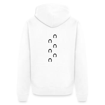 pferd - Unisex Premium Bio Zip Hoodie - Weiß - Hinten - Thijin (182cm)