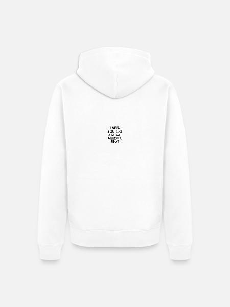 love Beat - Unisex Premium Bio Zip Hoodie - Weiß
