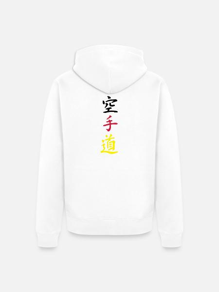 karate germany - Unisex Premium Bio Zip Hoodie - Weiß