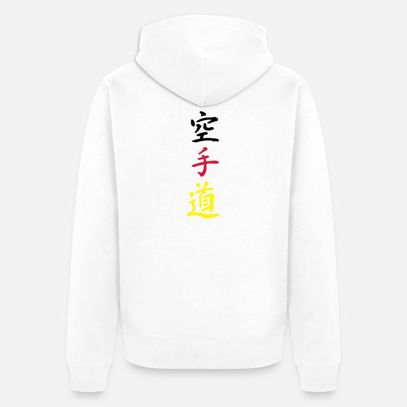 karate germany - Unisex Premium Bio Zip Hoodie - Weiß