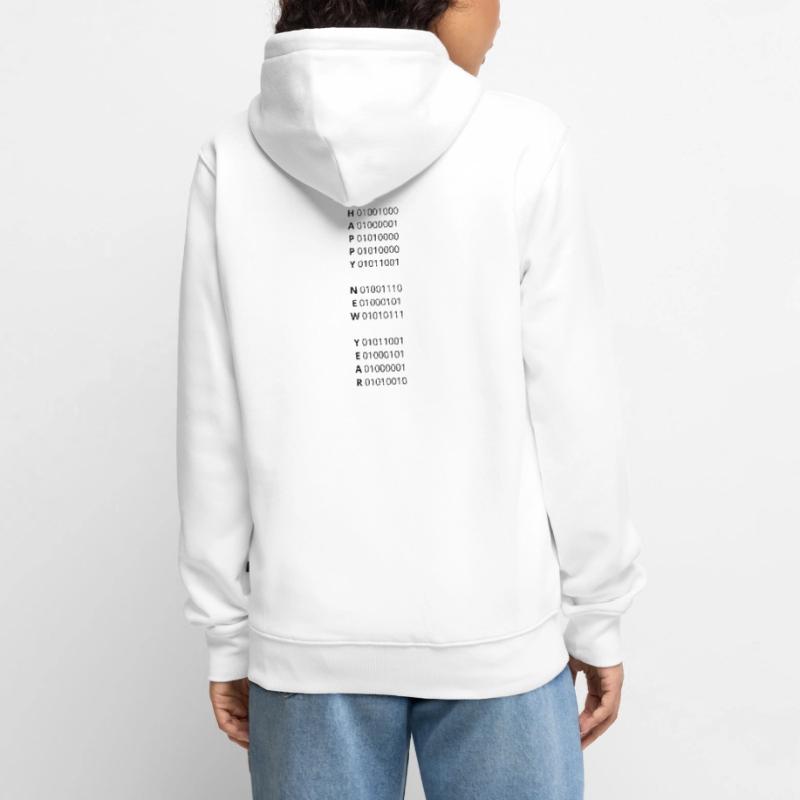 HAPPY NEW YEAR – binary code Unisex Premium Organic Zip Hoodie