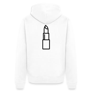 rouge à lèvres - Veste à capuche bio Premium Unisexe - blanc - Dos - Thijin (182cm)