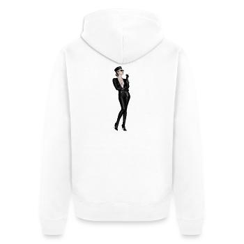 TÖDLICHE VERFÜHRERIN - Unisex Premium Bio Zip Hoodie - Weiß - Hinten - Thijin (182cm)