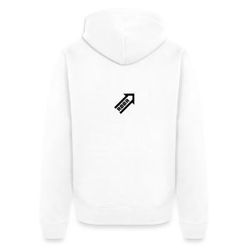 Plateau en caoutchouc - Veste à capuche bio Premium Unisexe - blanc - Dos - Thijin (182cm)