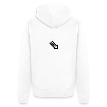Rubber Bottom - Unisex Premium Organic Zip Hoodie - white - Back - Thijin (182cm)