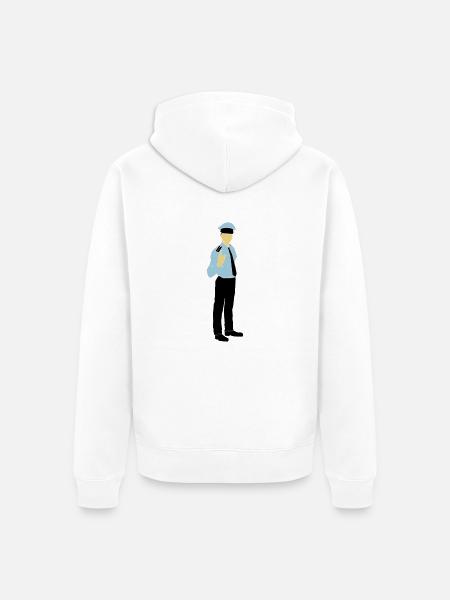 Polizist - Unisex Premium Bio Zip Hoodie - Weiß