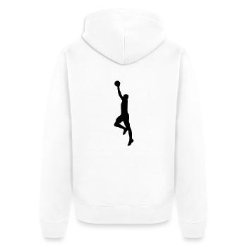 basket_g1 - Unisex Premium Organic Zip Hoodie - white - Back - Thijin (182cm)