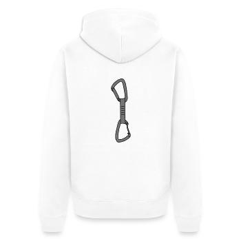 Expressset EXE Klettern 2 - Unisex Premium Bio Zip Hoodie - Weiß - Hinten - Thijin (182cm)