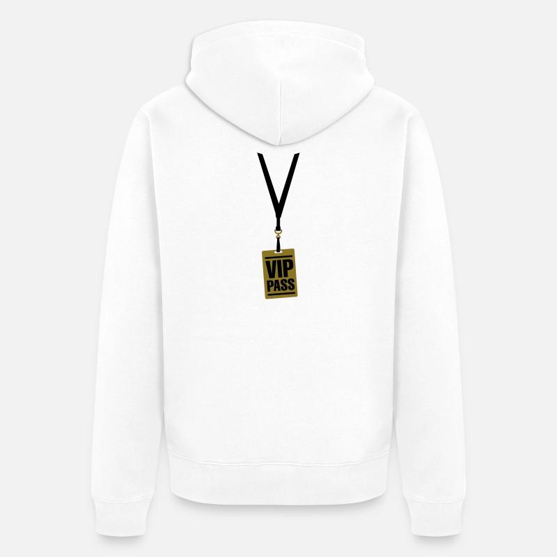 VIP pass - Veste à capuche bio Premium Unisexe - blanc