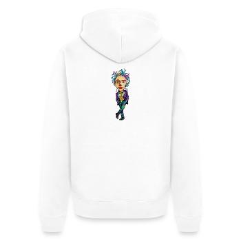 Colorful Expressionist Portrait - Unisex Premium Organic Zip Hoodie - white - Back - Thijin (182cm)
