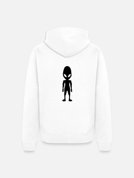 alien_1 - Unisex Premium Bio Zip Hoodie - Weiß