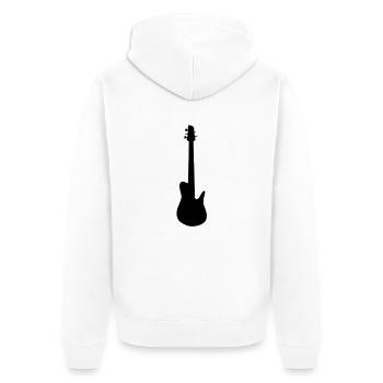 Bass - Unisex Premium Bio Zip Hoodie - Weiß - Hinten - Thijin (182cm)
