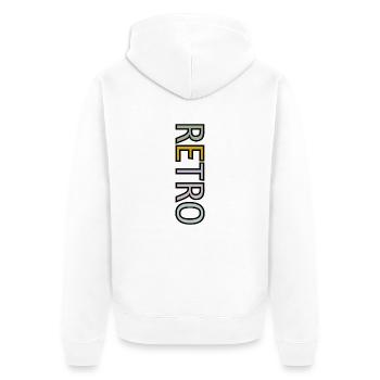 RÉTRO - Veste à capuche bio Premium Unisexe - blanc - Dos - Thijin (182cm)