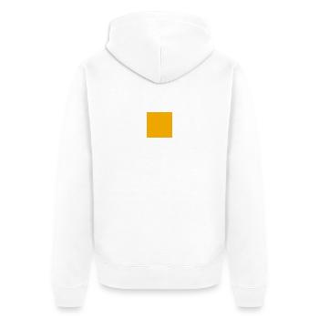 Bloc minimal ambré - Veste à capuche bio Premium Unisexe - blanc - Dos - Thijin (182cm)