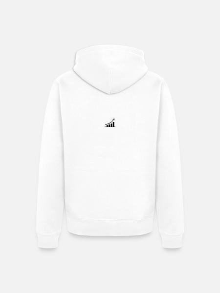 Aktienmarkt - Unisex Premium Bio Zip Hoodie - Weiß