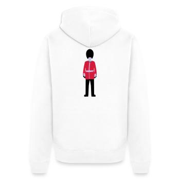 Queen's Guard - Unisex Premium Organic Zip Hoodie - white - Back - Thijin (182cm)