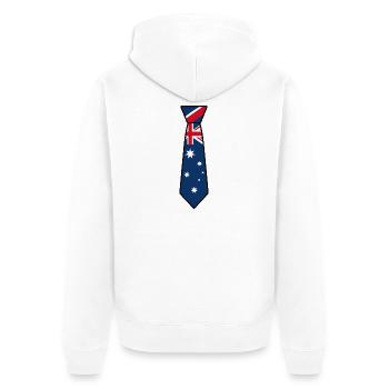 Match nul Australie - Veste à capuche bio Premium Unisexe - blanc - Dos - Thijin (182cm)