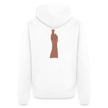 On croise les doigts, Vintage Bonne chance Espoir - Veste à capuche bio Premium Unisexe - blanc - Dos - Thijin (182cm)