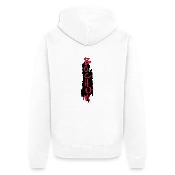 Bochum - Unisex Premium Organic Zip Hoodie - white - Back - Thijin (182cm)