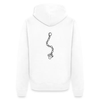 Schnullerkette - Unisex Premium Organic Zip Hoodie - white - Back - Thijin (182cm)