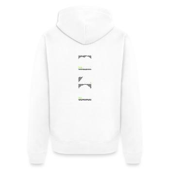 Drum n Bass négativement - Veste à capuche bio Premium Unisexe - blanc - Dos - Thijin (182cm)