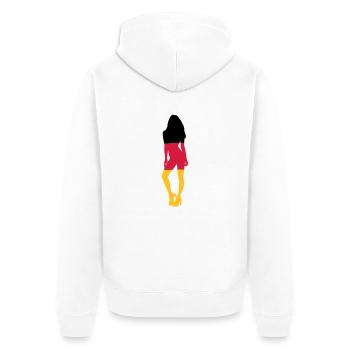 Allemagne Fan Fille - Veste à capuche bio Premium Unisexe - blanc - Dos - Thijin (182cm)