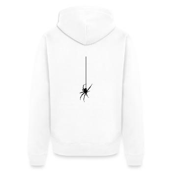 Spinne am Faden - Unisex Premium Bio Zip Hoodie - Weiß - Hinten - Thijin (182cm)