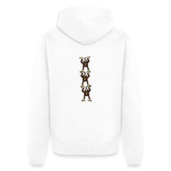affenturm_3c - Veste à capuche bio Premium Unisexe - blanc - Dos - Thijin (182cm)